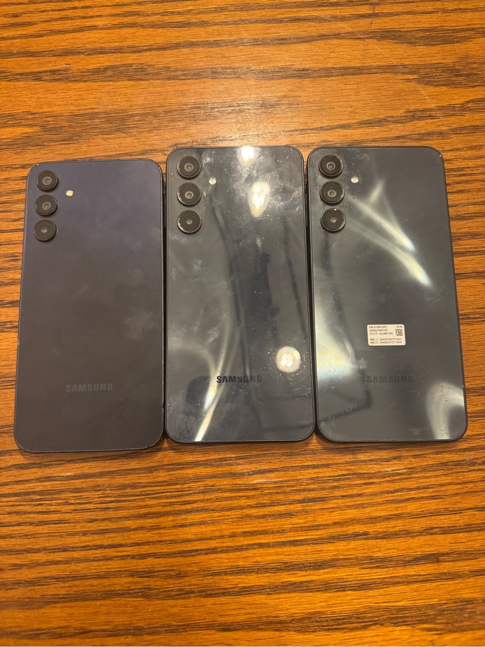 Lot of 3 Samsung Phones Untested 2 SM-S166V And One Galaxy A15